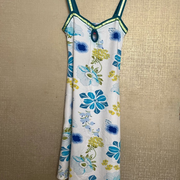 Charlotte Tarantola Dresses & Skirts - Charlotte Tarantola Floral Mini Dress - Blue, Yellow, Green